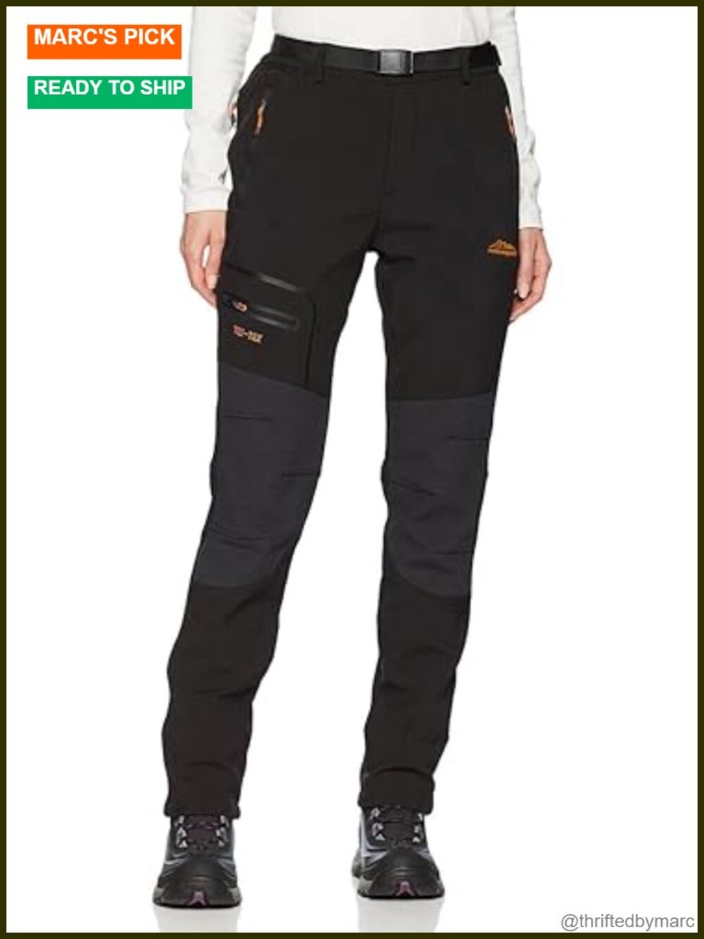 Waterproof Ski Hiking Pants Slim Fit Fleece Lined Stretchable Women's Snow Pants